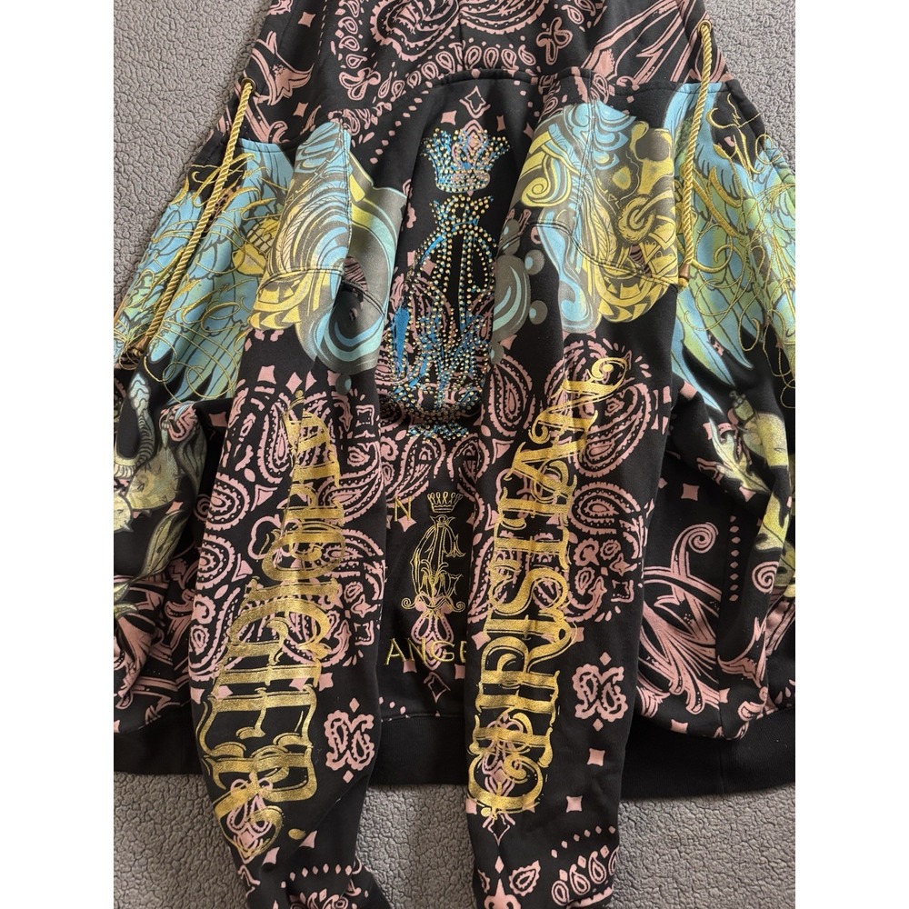 Christian Audigier Full Zip Hoodie‎ All Over Print M - Picture 9 of 9